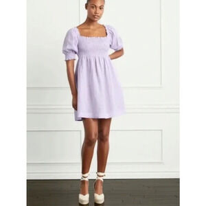 Hill House Athena Nap Dress Size XL lilac stripe midi sleeve